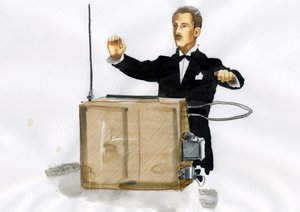 Porträt von Lev Sergejewitsch Termen (Leon Theremin) (1896-1993), Erfinder des Theremins, des ersten elektronischen Musikinstruments