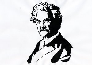 Porträt von Mark Twain (1835-1910)