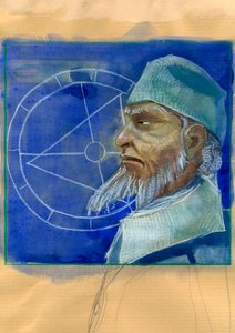 Porträt von Michel de Notre Dame (Nostradamus) englischer Astrologe - Porträt von Nostradamus, Michel de Notre Dame (1503-1566) Astrologe und Arzt von Alessandro Lonati