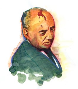 Porträt von Michail Gorbatschow (geboren 1931), russischer Politiker von Alessandro Lonati