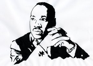 Porträt von Pastor Martin Luther King (1929-1968) von Alessandro Lonati