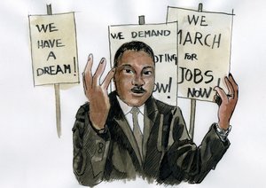 Porträt von Pastor Martin Luther King
