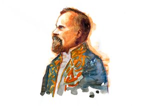 Porträt von Raymond Poincare (1860-1934) circa 1914 im Kostüm der Ehrenlegion