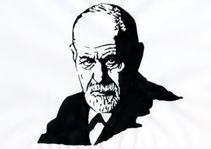 Porträt von Sigmund Freud (1856-1939), österreichischer Psychiater - Illustration von Alessandro Lonati von Alessandro Lonati