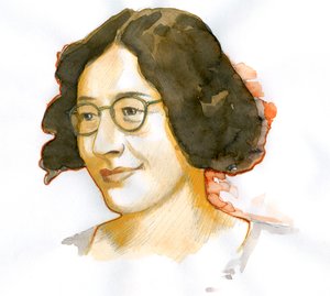 Porträt von Simone Weil (Aquarell auf Papier) von Alessandro Lonati