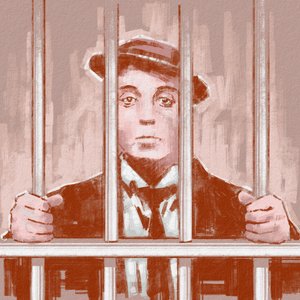 Porträt des Regisseurs und Schauspielers Buster Keaton (Illustration)