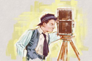 Porträt des Regisseurs und Schauspielers Buster Keaton von Alessandro Lonati