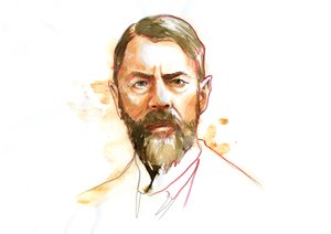 Porträt des deutschen Soziologen Max Weber (1864 - 1920)