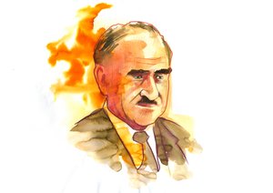 Porträt des Ingenieurs Louis Armand (1905-1971) hoher Beamter und Widerstandskämpfer von Alessandro Lonati
