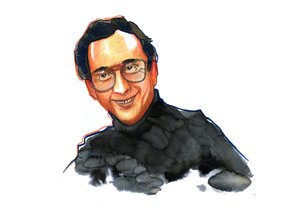 Porträt des Schriftstellers und Komikers Harold Pinter (1930-2008) Zeichnung von Alessandro Lonati von Alessandro Lonati