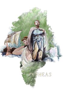 Darstellung von Pytheas, griechischer Entdecker aus Massalia, 4. Jahrhundert v. Chr.