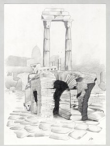 Ruinen der römischen Ära in Rom, Forum (foro romano) von Alessandro Lonati