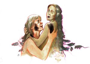 Zwei Opfer der Beulenpest zur Zeit der großen Epidemien von Alessandro Lonati