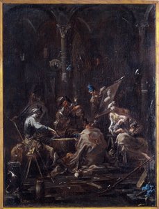 Bizarrerie (Seltsamkeit). Gemälde von Alessandro Magnasco genannt il Lissandrino (1667-1749) Dim 58x44 cm Genes, Musei di Strada Nuova (ex Palazzo Bianco) von Alessandro Magnasco