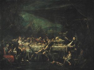 Böhmisches Hochzeitsbankett, ca. 1730-35 von Alessandro Magnasco