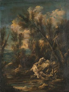 Kartäusermönche in einer Landschaft
