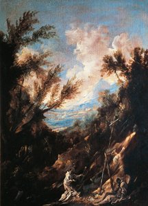 Mönche im Wald, von Alessandro Magnasco, bekannt als Lissandrino (1667-1749) von Alessandro Magnasco