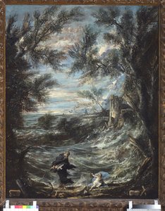 Heiliger Augustinus und das Baby von Alessandro Magnasco