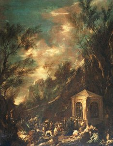 Pilgerszene, von Alessandro Magnasco, bekannt als Lissandrino von Alessandro Magnasco