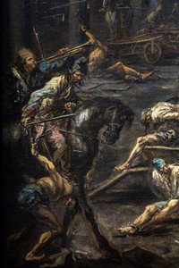 Die Ankunft und Befragung von Galeerensklaven im Gefängnis von Genua