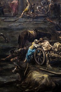 Die Ankunft und Vernehmung von Galeerensklaven im Gefängnis von Genua