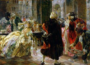 Das Café Florian im 18. Jahrhundert von Alessandro Milesi