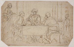 Das Abendmahl in Emmaus von Alessandro Moretto