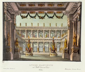 Eine prächtige Stätte: Ansicht eines Tempels, Bühnenbild für das lyrische Drama Enea nel Lazio von Giuseppe Sarti von Alessandro Sanquirico