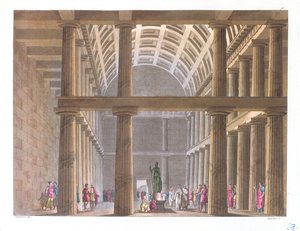 Das Innere des Parthenon (Illustration aus 
