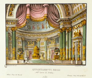 Ansicht des Königspalastes der Königin von Karthago Didon, Bühnenbild für die Oper Didone von Niccolo Vito Piccinni