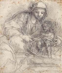 Die Madonna und das Kind mit einem Kartäusermönch