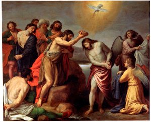 Die Taufe Christi, spätes 16. oder 17. Jahrhundert von Alessandro Turchi