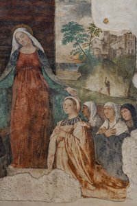 Unsere Liebe Frau der Barmherzigkeit und der selige Isnardo da Chiampo, Detail