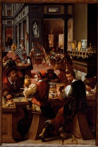 Die Werkstatt des Goldschmieds (Malerei) von Alessandro di Vincenzio Fei