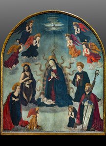 Madonna und Kind mit Heiligen von Alessio & Scheggini Michele da Larciano (known as Graffione) (1470 85) Baldovinetti