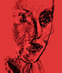 Überraschung (rot), 2020 von Alex Caminker
