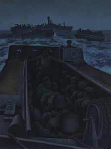 Landungsbootangriff vor Südfrankreich von Alex Colville