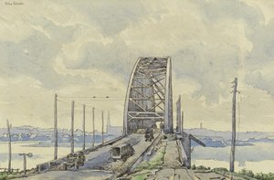 Die Nijmeger Brücke, Holland von Alex Colville