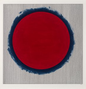 Kreis Rot auf Blau
