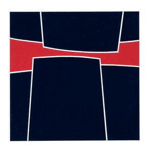 Druck Blau auf Rot