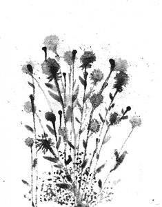 Abstrakte Tintenblüten