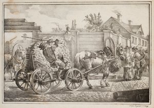 Der Kutscher mit Anzündholz von after Alexander Orlowski