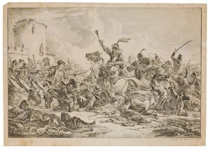Schlacht zwischen den Georgiern und den Bergstämmen von Alexander Orlowski