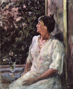 Porträt von Anna Achmatowa, ca. 1939 von Alexander Alexandrovich Osmiorkin