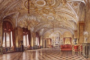 Innenräume des Winterpalastes. Der Goldene Zeichensaal, Mitte des 19. Jahrhunderts von Alexander Chrisophorovich Kolb