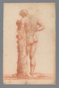 Studie nach einer Statue eines stehenden Mannes mit Kind von Alexander Cranendoncq