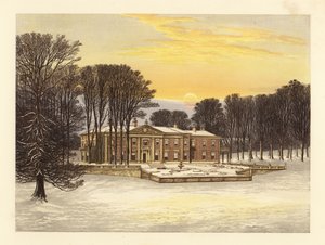 Winterszene mit dem Down House, Dorsetshire, England von Alexander Francis (after) Lydon