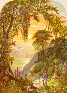 Christian und Hoffnungsvoll im Land Beulah, aus Die Pilgerreise von John Bunyan, veröffentlicht ca. 1880 von Alexander Francis Lydon