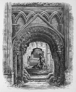 Tür in der St. Josephs Kapelle, Glastonbury Abbey, ca. 1880, 1897 von Alexander Francis Lydon