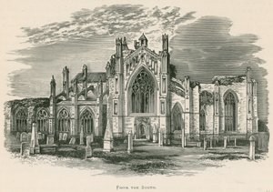 Melrose Abbey, von Süden von Alexander Francis Lydon